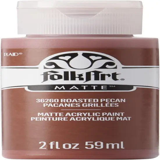 Folkart Matte Acrylic Paint 2oz Roasted Pecan {1}