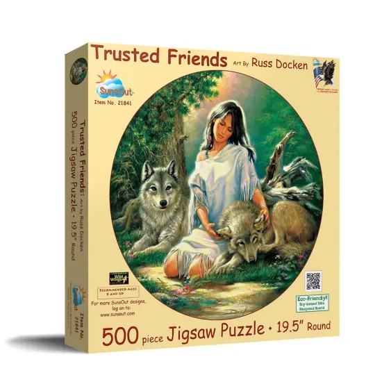 Sunsout Trusted Friends 500 pc Round Jigsaw Puzzle 21841 {3}