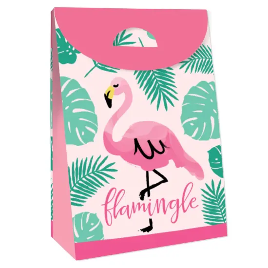 Big Dot of Happiness Pink Flamingo - Tropical Summer Gift Favor Bags - Party Goodie Boxes - Set of 12 {4}