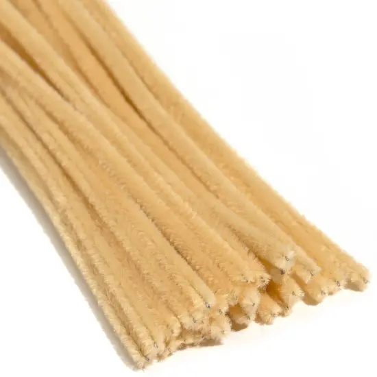 CousinDIY Chenille Stems 6mmx12" 25/Pkg-Beige {5}