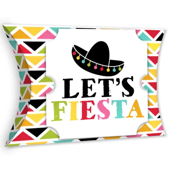 Big Dot of Happiness Let's Fiesta - Favor Gift Boxes - Fiesta Large Pillow Boxes - Set of 12 {1}
