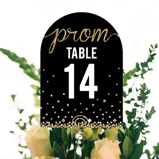 Big Dot of Happiness Prom - Prom Night Party Double-Sided 5 x 7 inches Cards - Table Numbers - 1-20 {6}