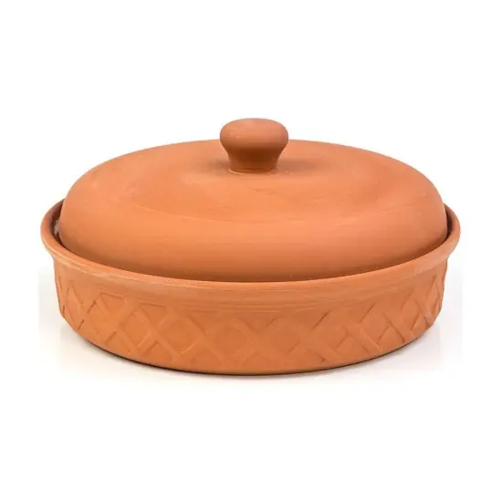Fox Run Microwavable Terra Cotta Tortilla Warmer Glazed Interior 8 1/2" {5}
