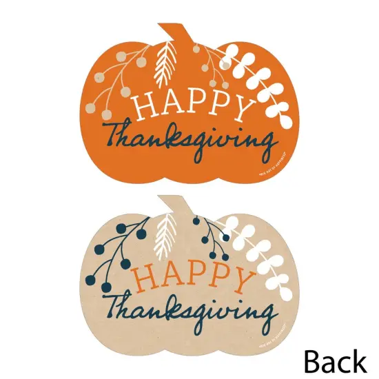 Big Dot of Happiness Happy Thanksgiving - Pumpkin Decorations Diy Fall Harvest Party Essentials - Set of 20 {4}