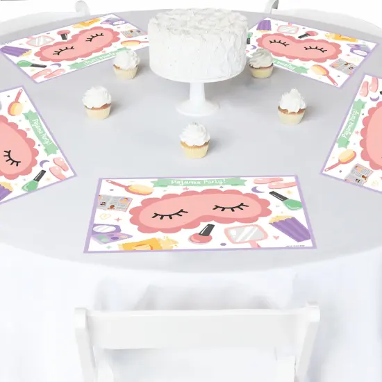 Big Dot of Happiness Pajama Slumber Party - Paper Girls Sleepover Birthday Party Coloring Sheets - Activity Placemats - Set of 16 {4}