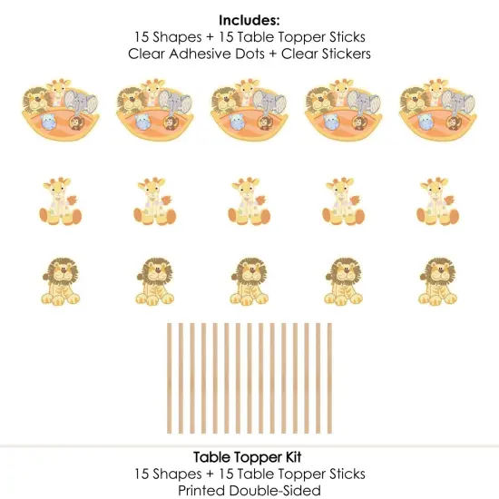Big Dot of Happiness Noah's Ark - Baby Shower Centerpiece Sticks - Table Toppers - Set of 15 {7}