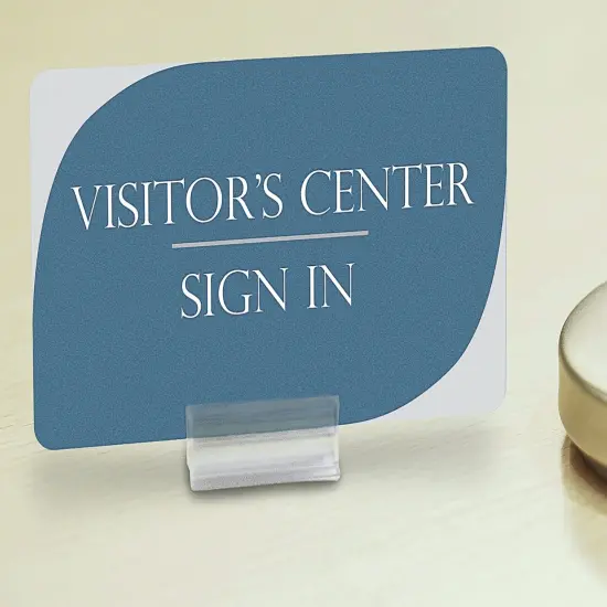 Deflecto SuperGrip Sign Holders W/Adhesive 1" 50/Pkg-Clear {3}