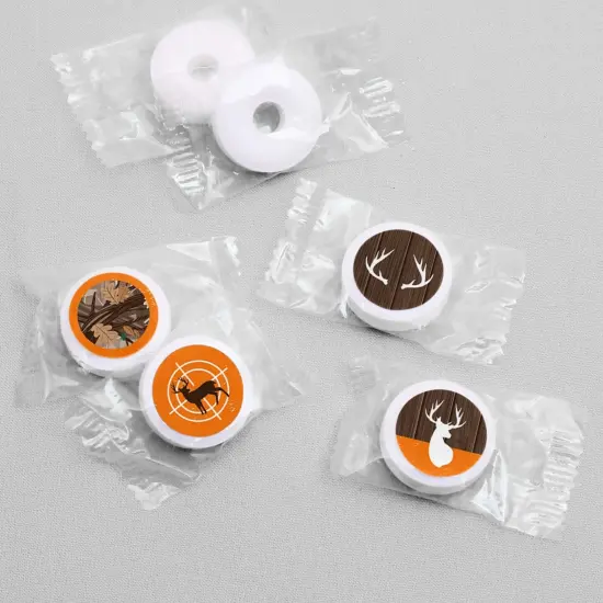 Big Dot of Happiness Gone Hunting - Deer Hunting Camo Party Round Candy Sticker Favors - Labels Fits Chocolate Candy (1 sheet of 108) {4}
