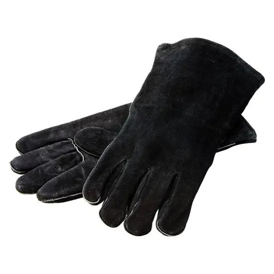 Lodge Black Leather Protective Grill Gloves One Pair {1}