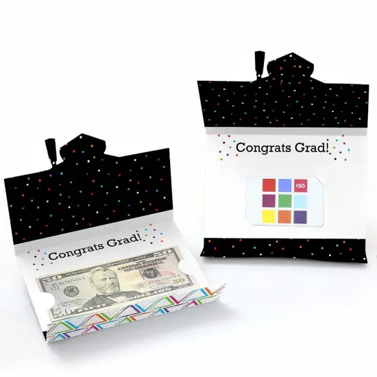 Big Dot of Happiness Hats Off Grad - Graduation Party Money and Gift Card Holder - Set of 8 {3}