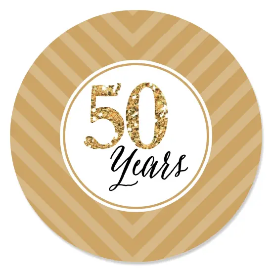 Big Dot of Happiness We Still Do - 50th Wedding Anniversary - Party Circle Sticker Labels - 24 Count {1}