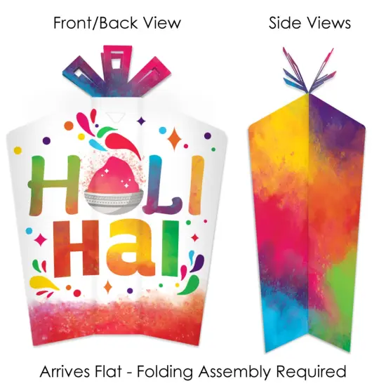 Big Dot of Happiness Holi Hai - Table Decorations - Festival of Colors Party Fold and Flare Centerpieces - 10 Count {4}
