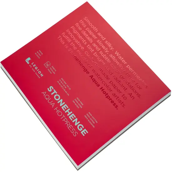 Stonehenge Aqua Block Hotpress Pad 10"X10" 15 Sheets/Pkg-White 140lb {2}