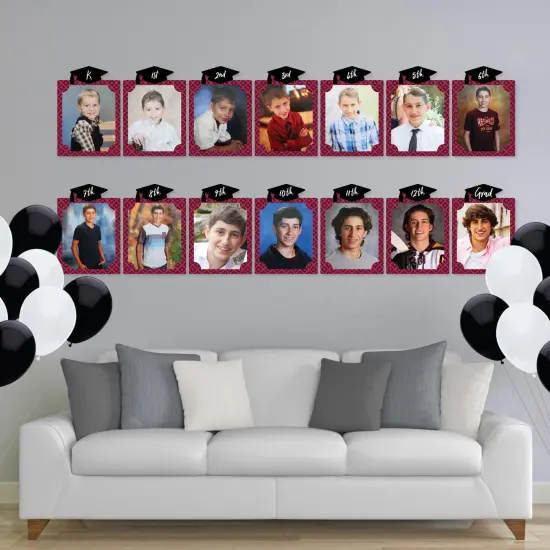 Big Dot of Happiness Maroon Graduation 8 x 10 inches K-12 School Photo Holder - DIY Party Decor - Picturific Display {3}
