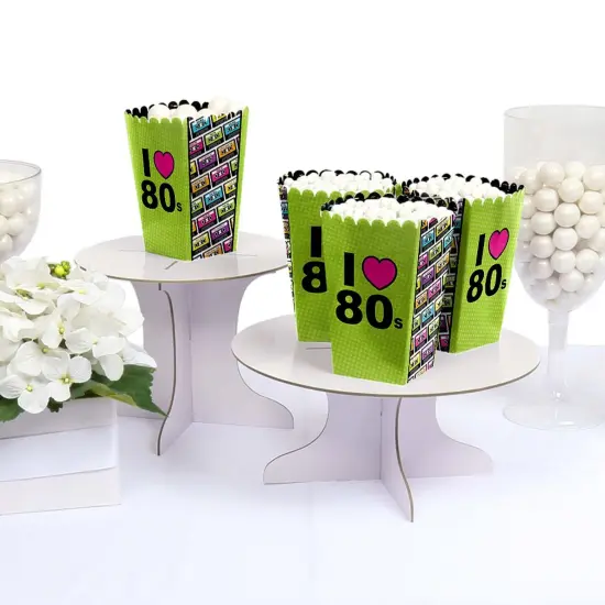 Big Dot of Happiness 80's Retro - Totally 1980s Party Favor Popcorn Treat Boxes - Set of 12 {4}