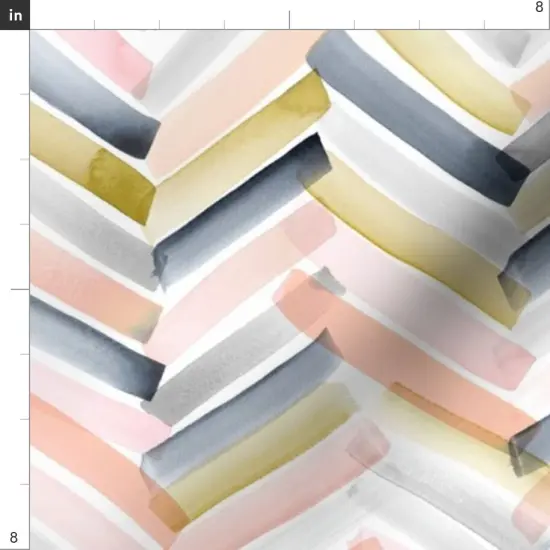 Various Fabrics by the Yard or Fat Quarter Chevron Blush Navy Pink Stripe Gray Mustard Modern Watercolor Herringbone Geometric Custom Printed Fabric by Spoonflower {4}