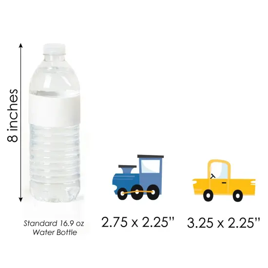 Big Dot of Happiness Cars, Trains, and Airplanes - DIY Shaped Transportation Birthday Party Cut-Outs - 24 Count {7}