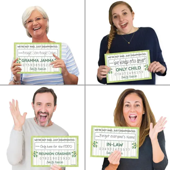 Big Dot of Happiness Family Tree Reunion - Family Gathering Party Mug Shots - Photo Booth Props Kit - 20 Count {4}