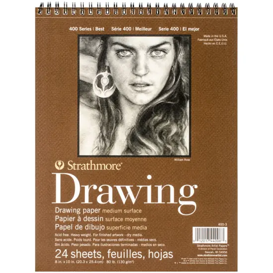 Strathmore Medium Drawing Spiral Paper Pad 8"X10"-24 Sheets {1}
