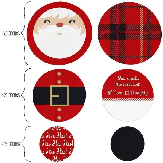 Big Dot of Happiness Jolly Santa Claus - Christmas Party Giant Circle Confetti - Holiday Party Decorations - Large Confetti 27 Count {3}