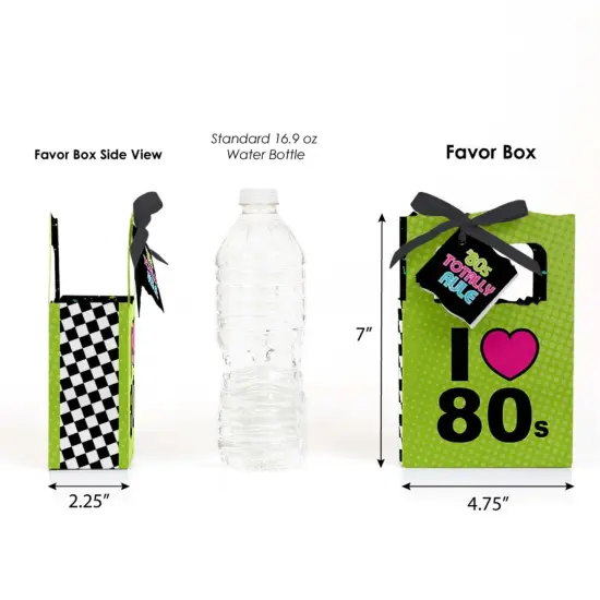 Big Dot of Happiness 80's Retro - Totally 1980s Party Favor Boxes - Set of 12 {3}