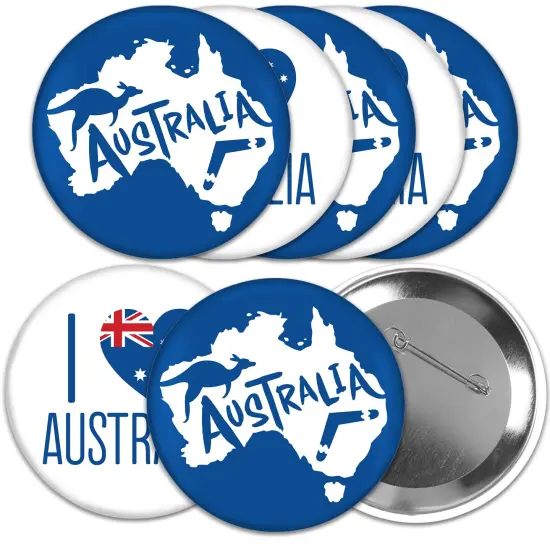 Big Dot of Happiness Australia Day - 3 inch G&rsquo;Day Mate Aussie Party Badge - Pinback Buttons - Set of 8 {1}