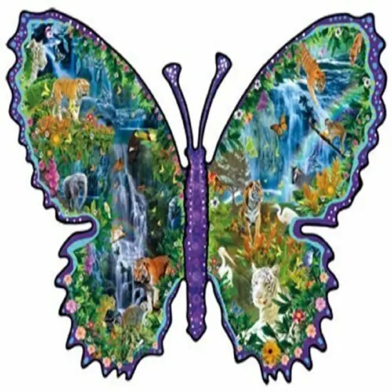 Sunsout Rainforest Butterfly 1000 pc Special Shape Jigsaw Puzzle 95571 {1}