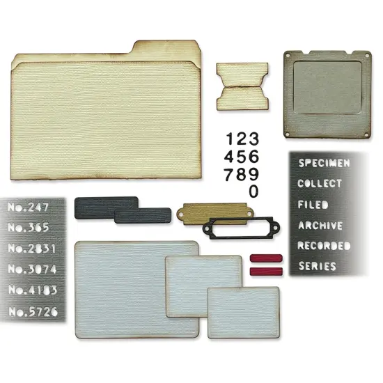 Sizzix Thinlits Dies By Tim Holtz 54/Pkg-Specimen {2}