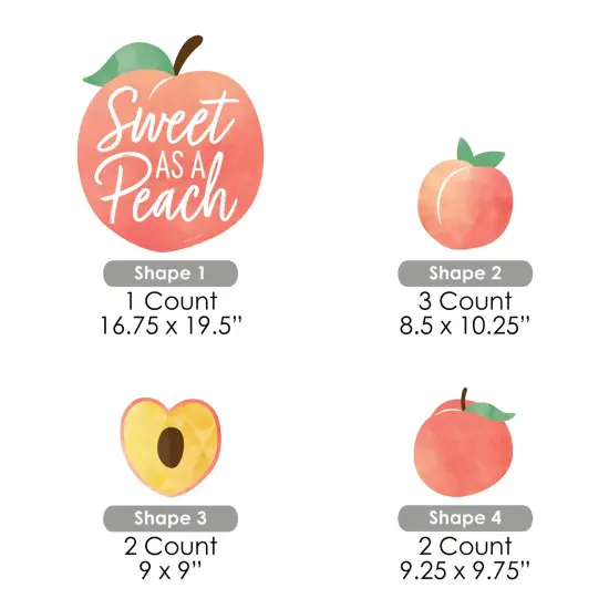 Big Dot of Happiness Sweet as a Peach - Yard Sign and Outdoor Lawn Decorations - Fruit Themed Baby Shower or Birthday Party Yard Signs - Set of 8 {7}