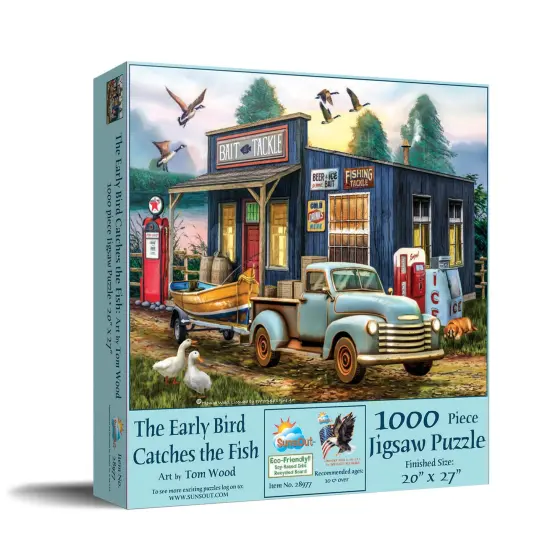 Sunsout The Early Bird Catchs the Fish 1000 pc Jigsaw Puzzle 28977 {3}