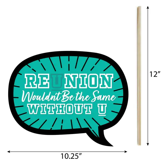 Big Dot of Happiness Funny Still Got Class - High School Reunion Party Photo Booth Props Kit - 10 Piece {6}
