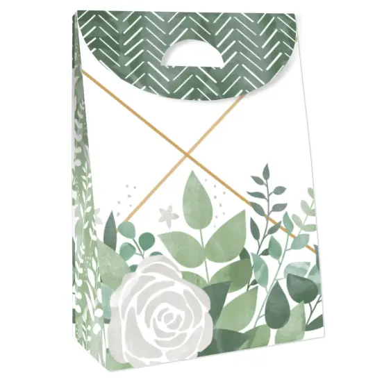 Big Dot of Happiness Boho Botanical - Greenery Gift Favor Bags - Party Goodie Boxes - Set of 12 {4}