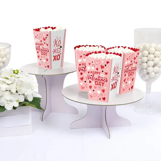Big Dot of Happiness Happy Valentine's Day - Valentine Hearts Party Favor Popcorn Treat Boxes - Set of 12 {6}