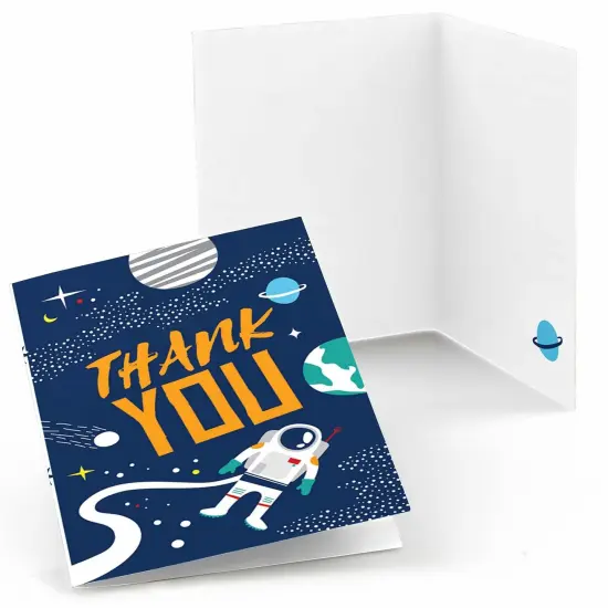 Big Dot of Happiness Blast Off to Outer Space - Rocket Ship Baby Shower or Birthday Party Thank You Cards (8 count) {1}