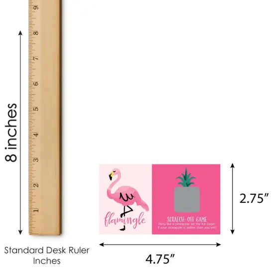 Big Dot of Happiness Pink Flamingo - Party Like a Pineapple - Tropical Summer Game Scratch Off Cards - 22 Count {7}