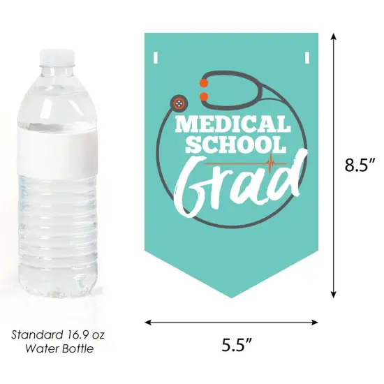 Big Dot of Happiness Medical School Grad - Doctor Graduation Party Bunting Banner - Party Decorations - Congrats Graduate {3}