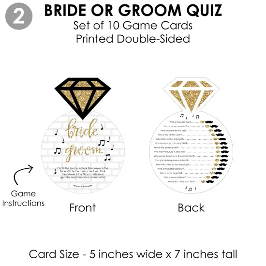 Big Dot of Happiness Nash Bash - 4 Nashville Bridal Shower Games - 10 Cards Each - Gamerific Bundle {7}