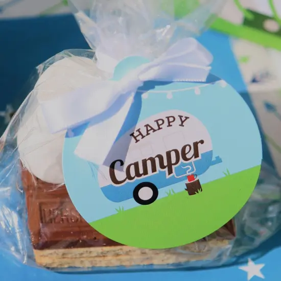 Big Dot of Happiness Happy Camper - Camping Baby Shower or Birthday Party Favor Gift Tags (Set of 20) {6}