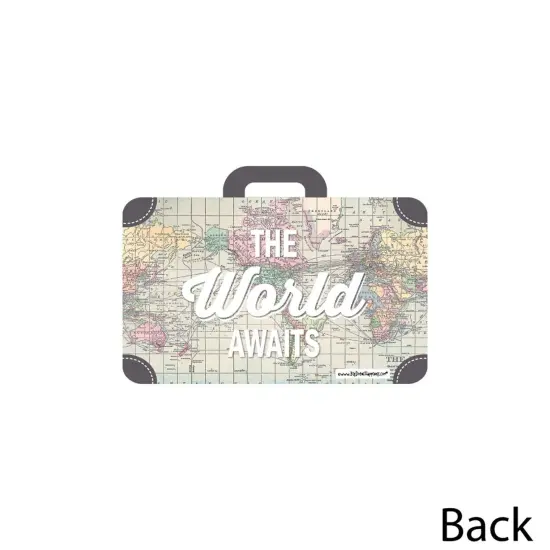 Big Dot of Happiness World Awaits - Suitcase Decorations DIY Travel Themed Party Essentials - Set of 20 {4}