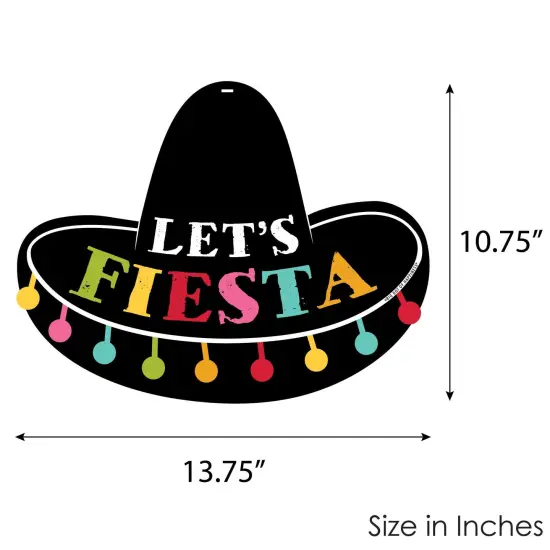 Big Dot of Happiness Let's Fiesta - Hanging Porch Fiesta Outdoor Decorations - Front Door Decor - 1 Piece Sign {7}
