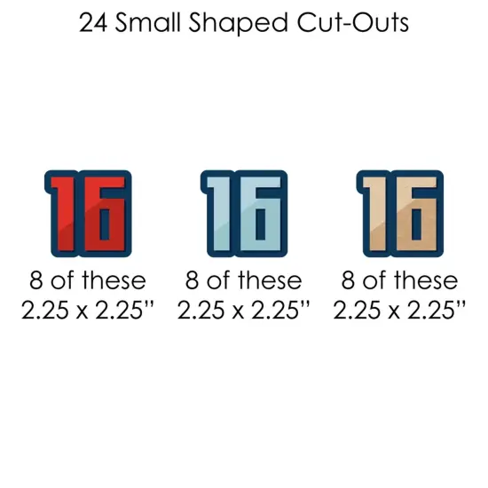 Big Dot of Happiness Boy 16th Birthday - Sweet Sixteen Birthday Party DIY Decorations - Clothespin Garland Banner - 44 Pieces {7}