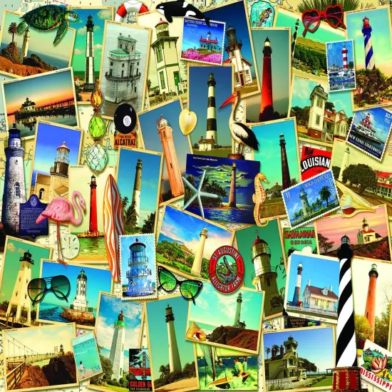 Sunsout Southern Lighthouses 1000 pc Jigsaw Puzzle 70061 {1}