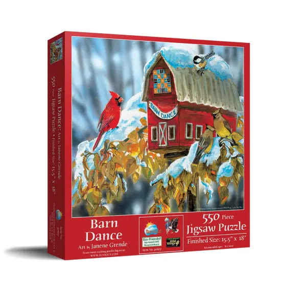 Sunsout Barn Dance 550 pc Christmas Jigsaw Puzzle 30607 {2}