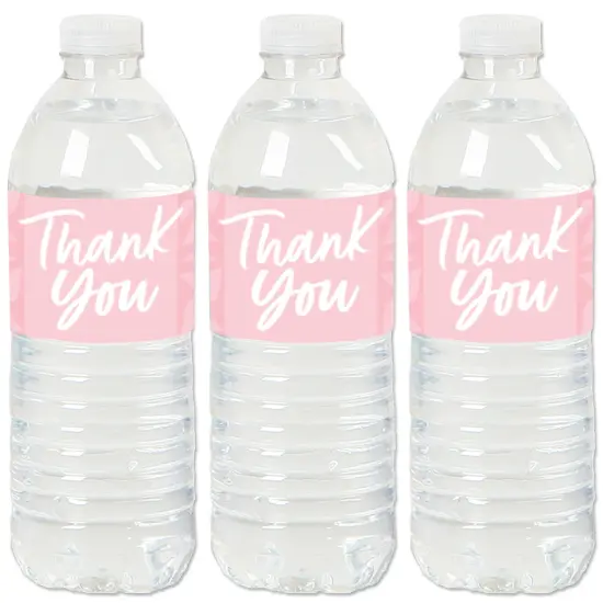 Big Dot of Happiness Pink Elegantly Simple - Guest Party Favors Water Bottle Sticker Labels - Set of 20 {1}