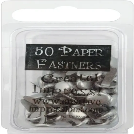 Creative Impressions Metal Paper Fasteners 7mm 50/Pkg-Round - Pewter {1}