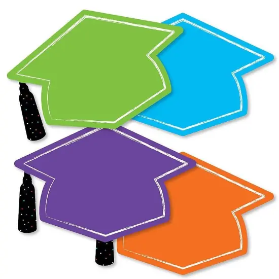Big Dot of Happiness Hats Off Grad - Grad Cap Decorations DIY Graduation Party Essentials - Set of 20 {1}