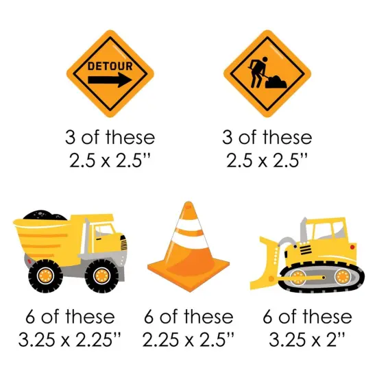 Big Dot of Happiness Dig It - Construction Party Zone - Paper Straw Decor - Baby Shower or Birthday Party Striped Decorative Straws - Set of 24 {3}