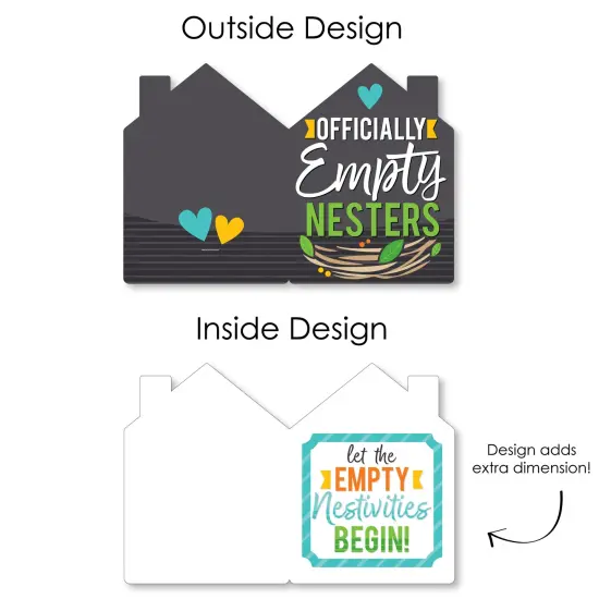 Big Dot of Happiness Empty Nesters - Empty Nest Congratulations Giant Greeting Card - Big Shaped Jumborific Card - 16.5 x 22 inches {7}