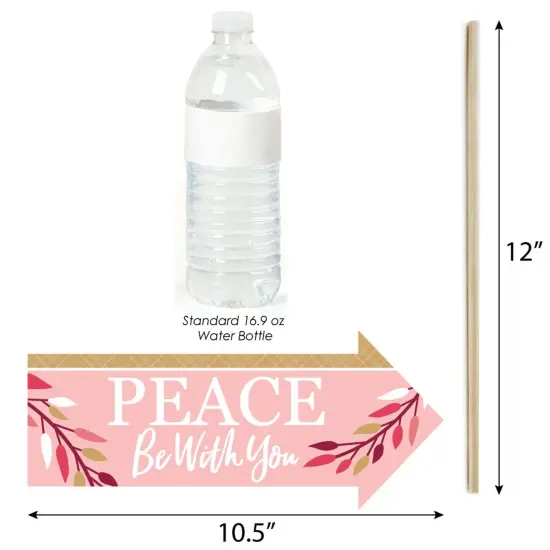 Big Dot of Happiness Funny First Communion Pink Elegant Cross - Girl Religious Party Photo Booth Props Kit - 10 Piece {4}