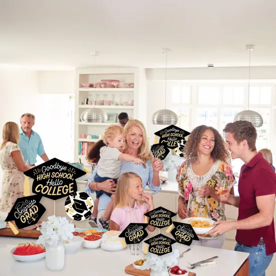 Big Dot of Happiness Hello College Graduation Party Centerpiece Sticks - Showstopper Table Toppers - 35 Pieces {6}